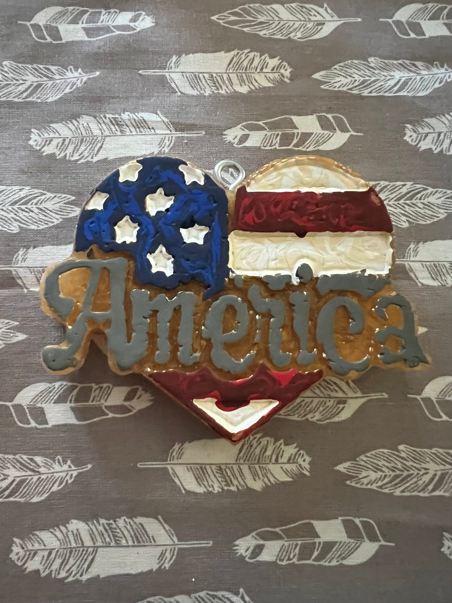 America Heart Car Freshie