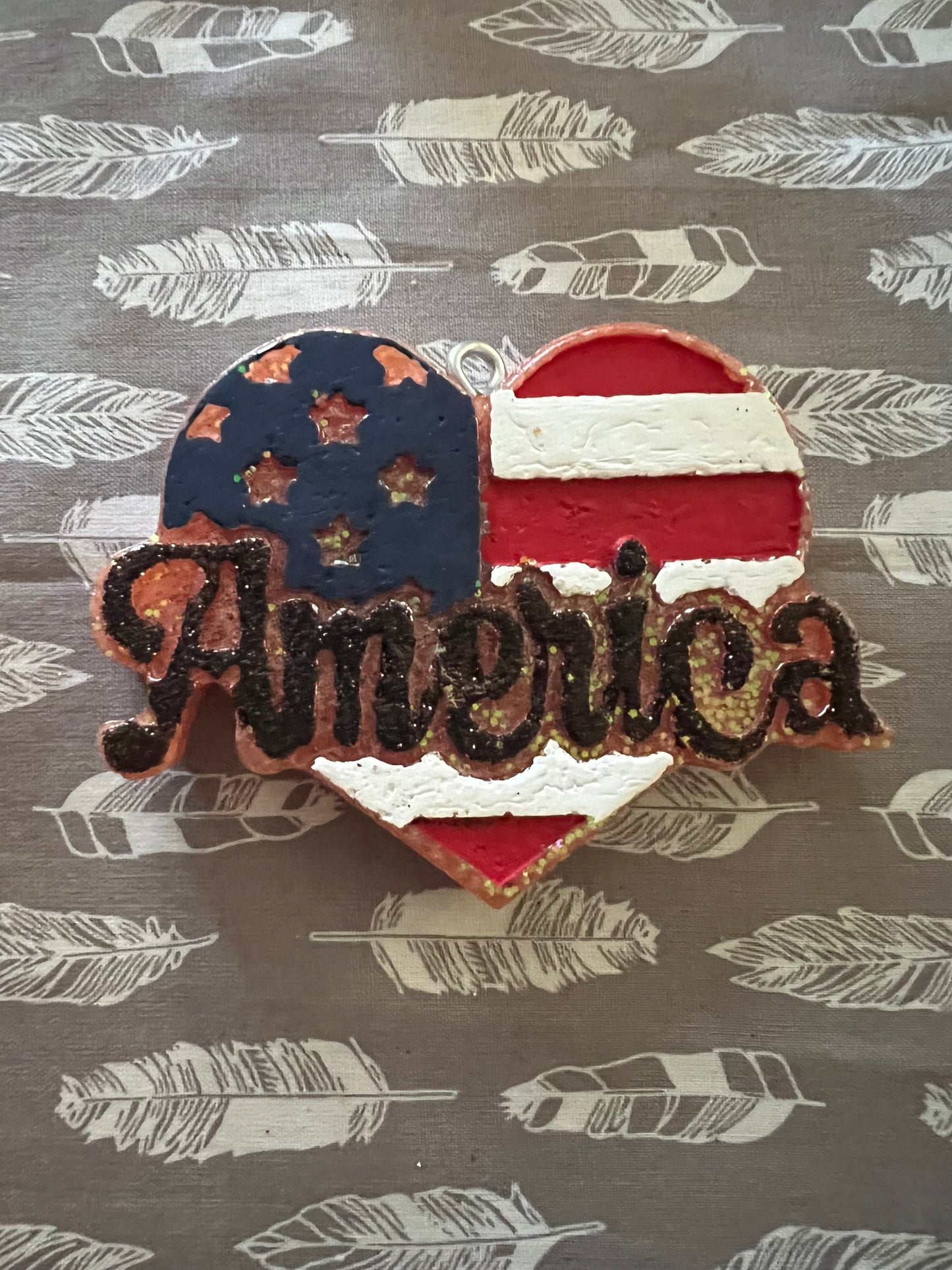 America Heart Car Freshie