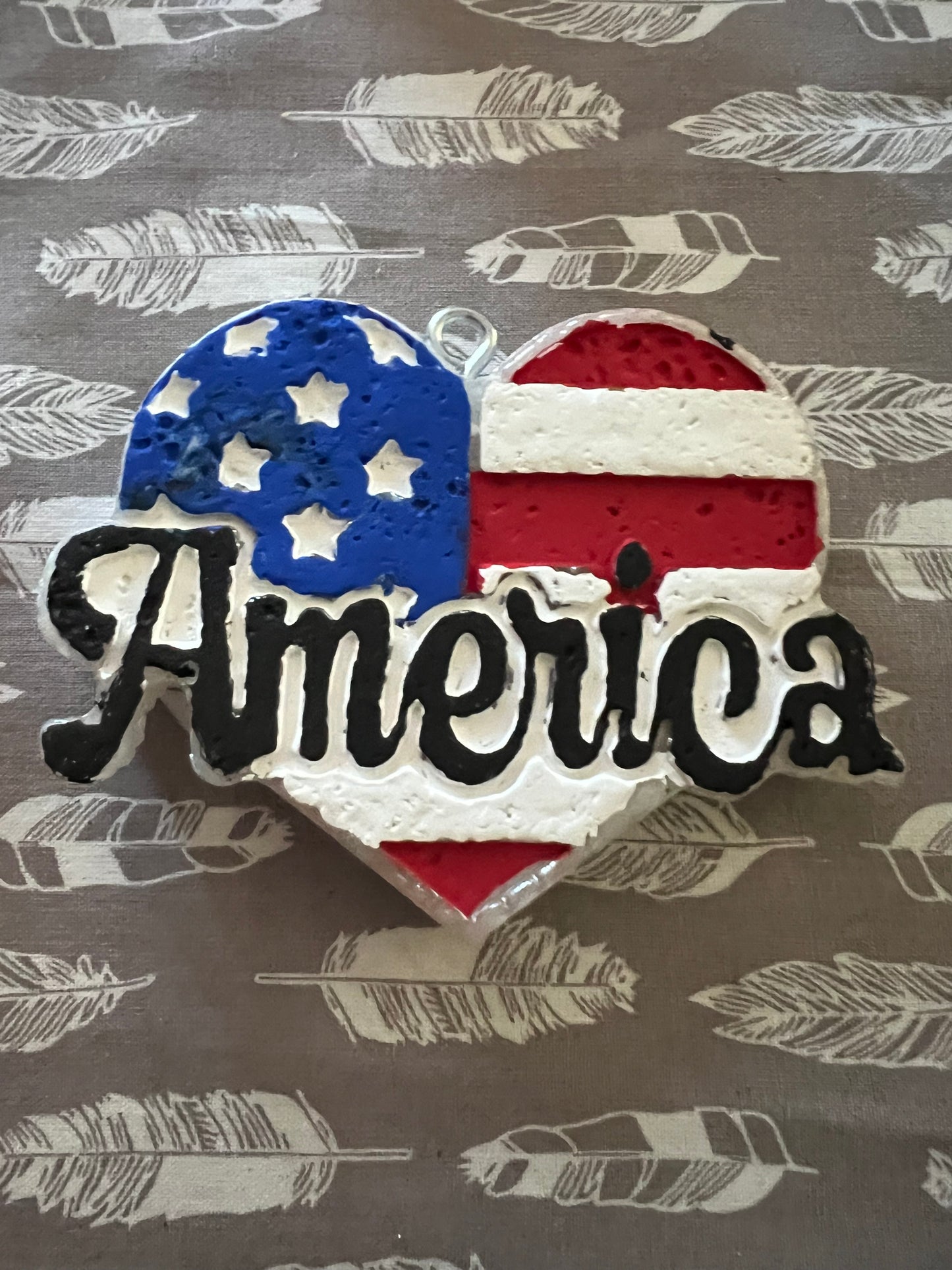 America Heart Car Freshie