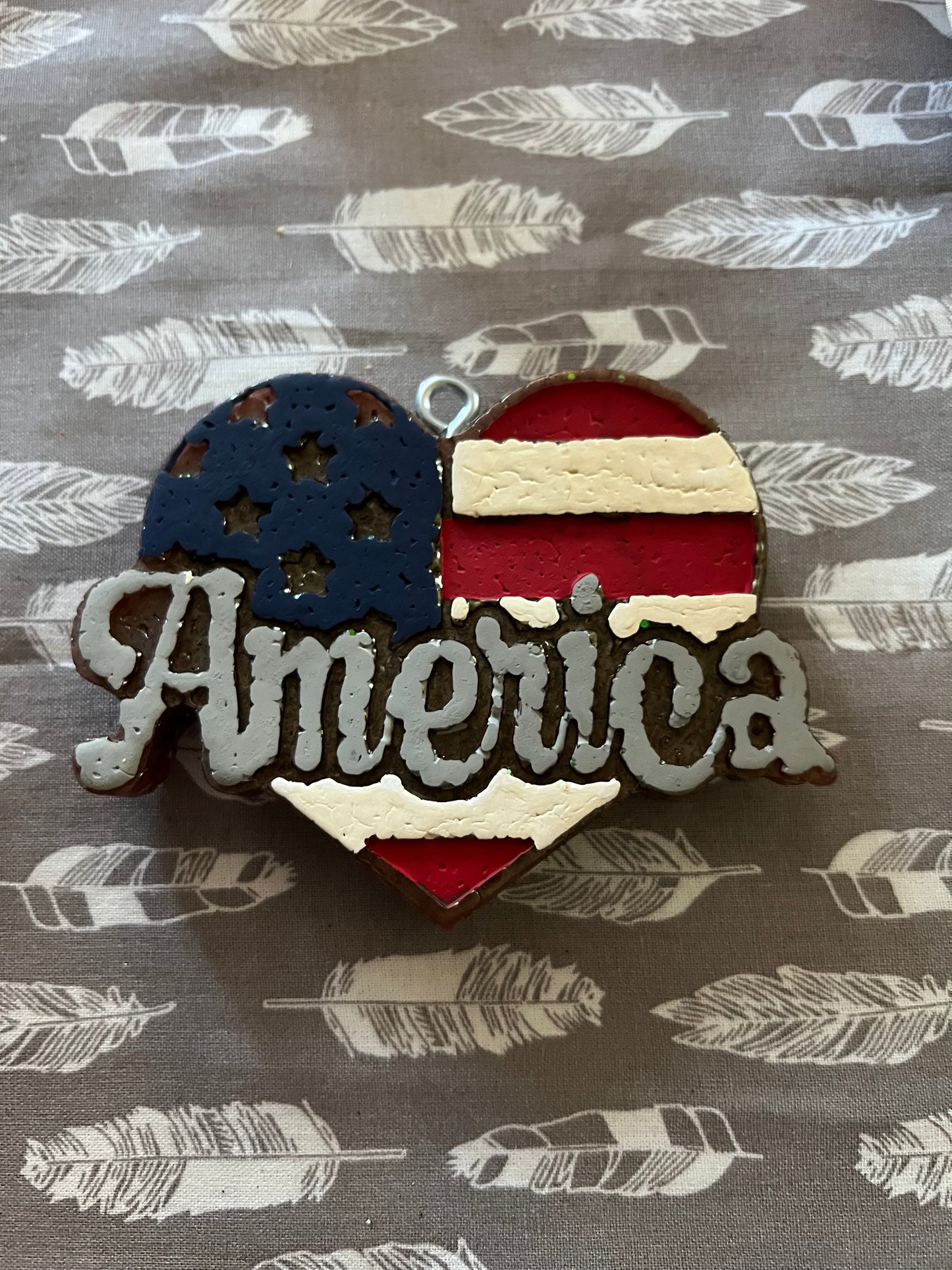 America Heart Car Freshie