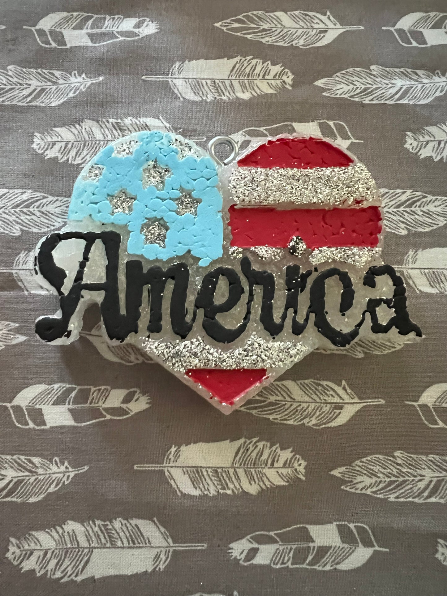 America Heart Car Freshie