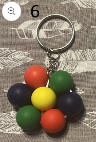 Premade Flower Keychain