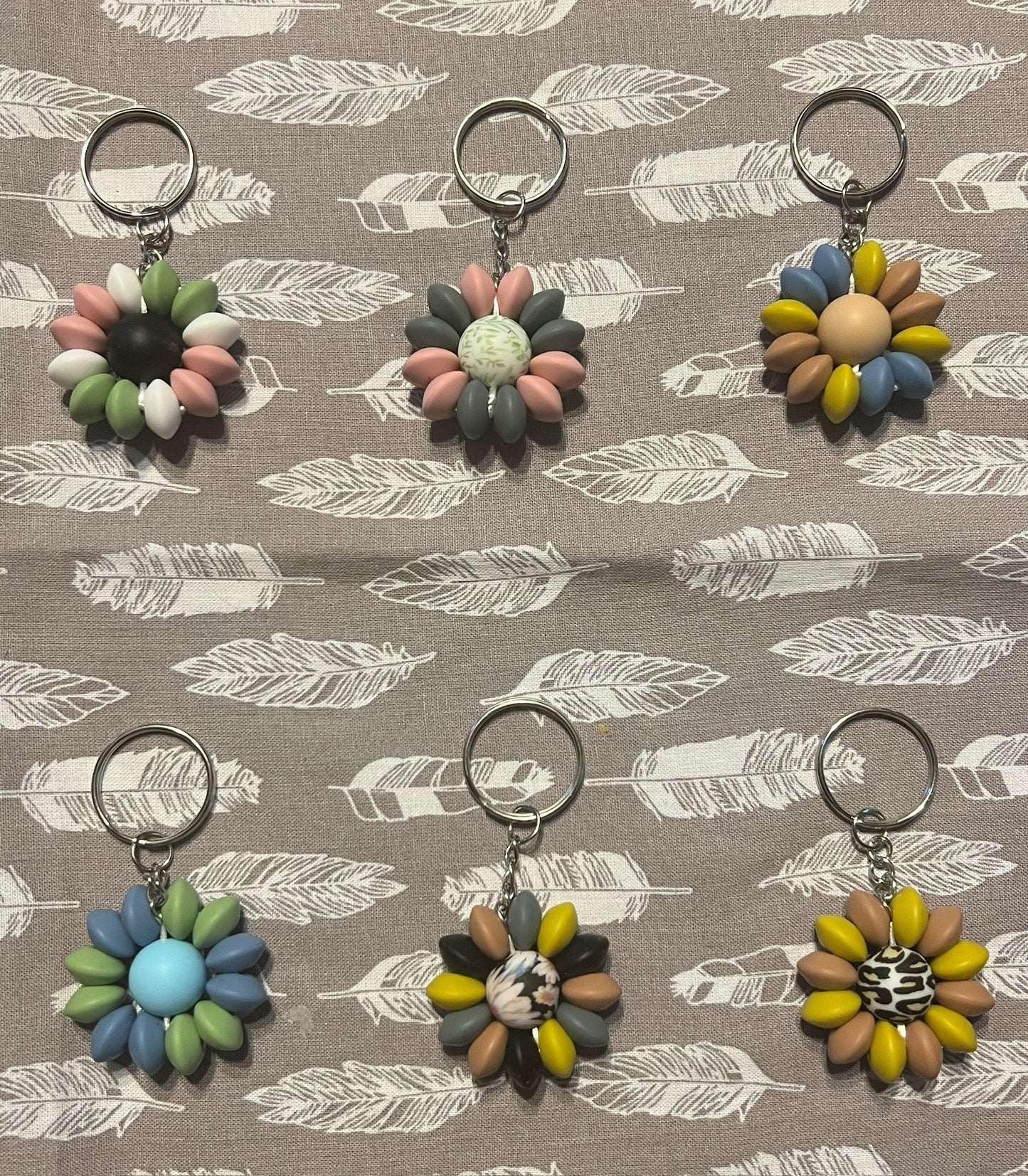 Custom Lentil Flower Keychains