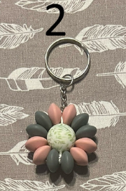 Premade Lentil flower keychain