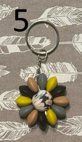 Premade Lentil flower keychain