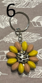 Premade Lentil flower keychain