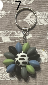 Premade Lentil flower keychain