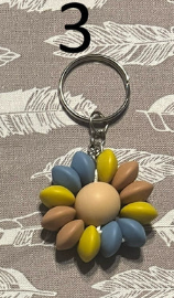 Premade Lentil flower keychain