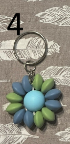 Premade Lentil flower keychain